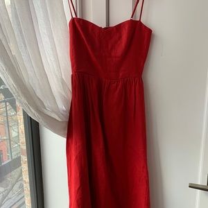 Reformation Linen Red Dress